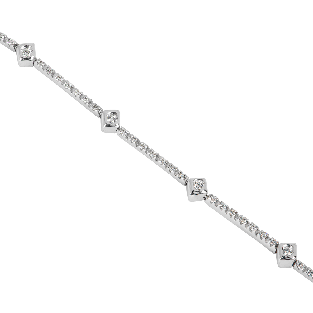 White Gold Diamond Line Bracelet 0.50ct TDW